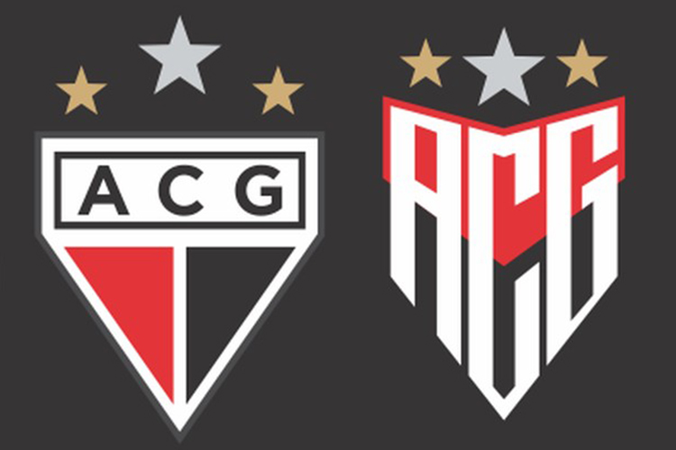 O antes e depois do escudo do Atlético Goianiense -