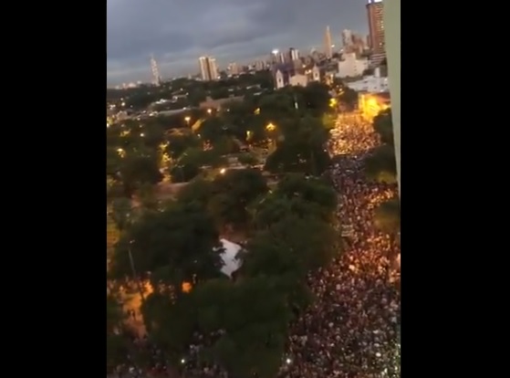 Protestos em Assunção, no Paraguai
