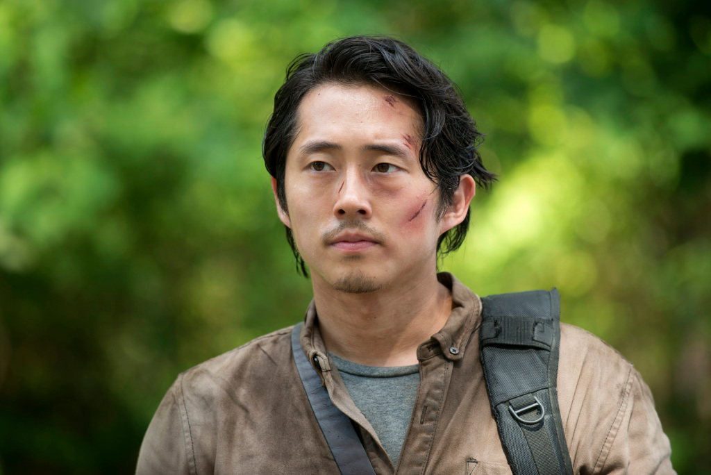 Steven Yeun na pele do personagem Glenn Rhee, em 'The Walking Dead' -