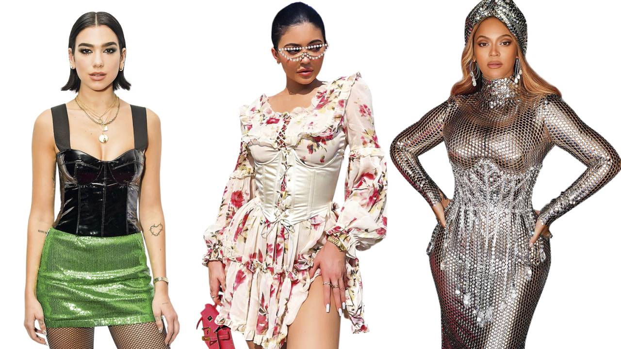 FAMA - A cantora Dua Lipa (primeira à esq.), a empresária de beleza Kylie Jenner e Beyoncé (à dir.): porta-vozes do estilo renascido -