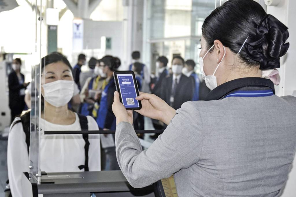 COMMON-PASS-JAPAO-APLICATIVO-1.jpeg AGILIDADE - Aplicativo testado em aeroporto de Tóquio: companhias aéreas estão oferecendo passes eletrônicos -