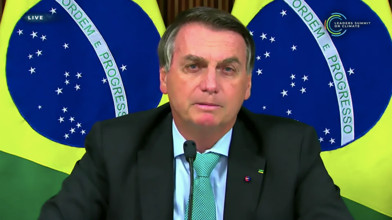Presidente Jair Bolsonaro discursa durante Cúpula do Clima. 22/04/2021