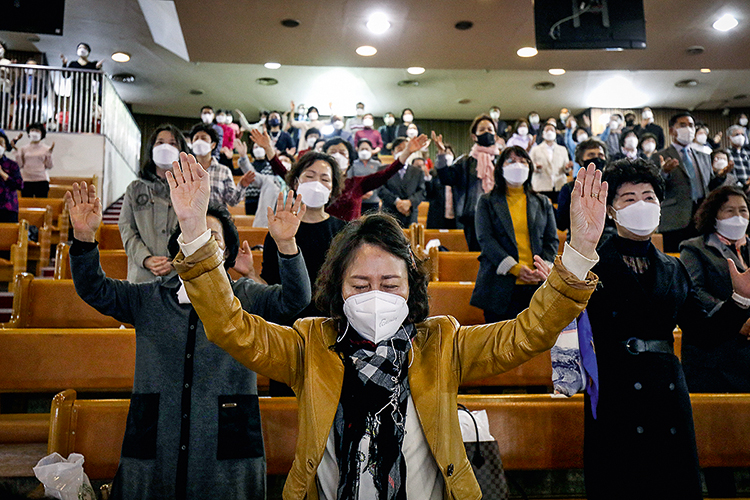 ZONA VERMELHA - Coreia do Sul: dos cultos saíram 60% dos casos iniciais -