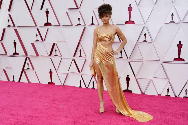 93rd Annual Academy Awards – Arrivals Andra Day indicada a Melhor Atriz por seu papel em 'Estados Unidos vs. Billie Holiday'