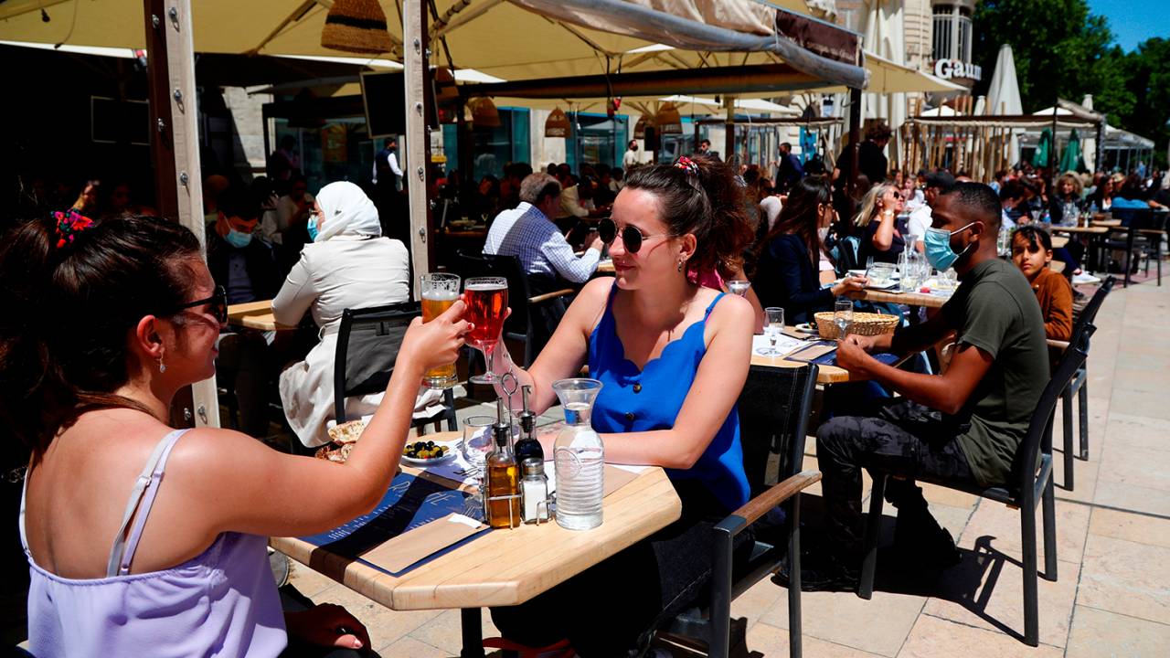 Café em Montpellier, na França