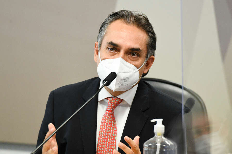 Ex-presidente da Pfizer no Brasil Carlos Murillo durante depoimento na CPI da Pandemia - 13/05/2021 -