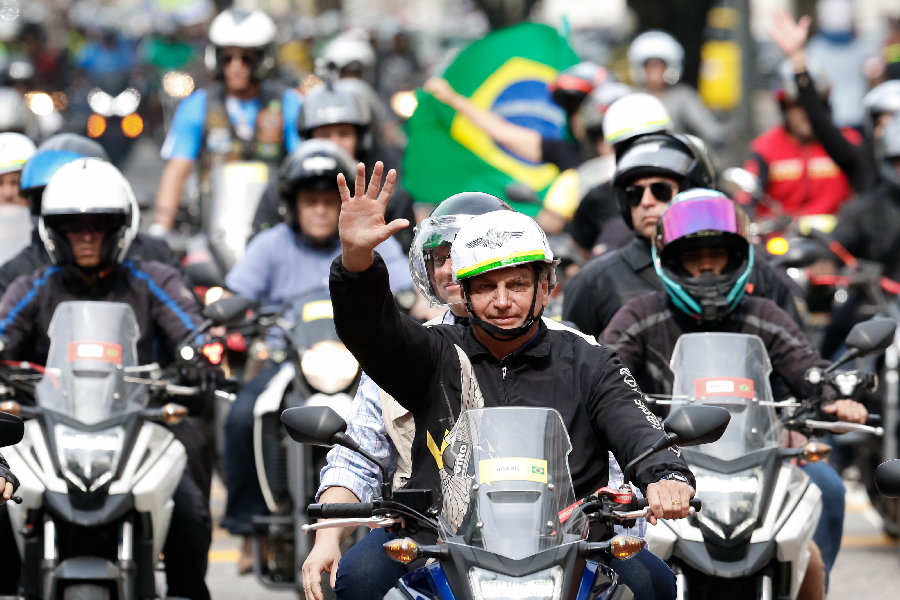 O presidente Jair Bolsonaro durante ato no Rio de Janeiro - 23/05/2021 -