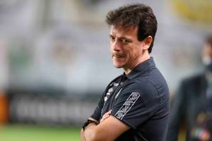 Fernando Diniz em sua estréia pelo Santos -