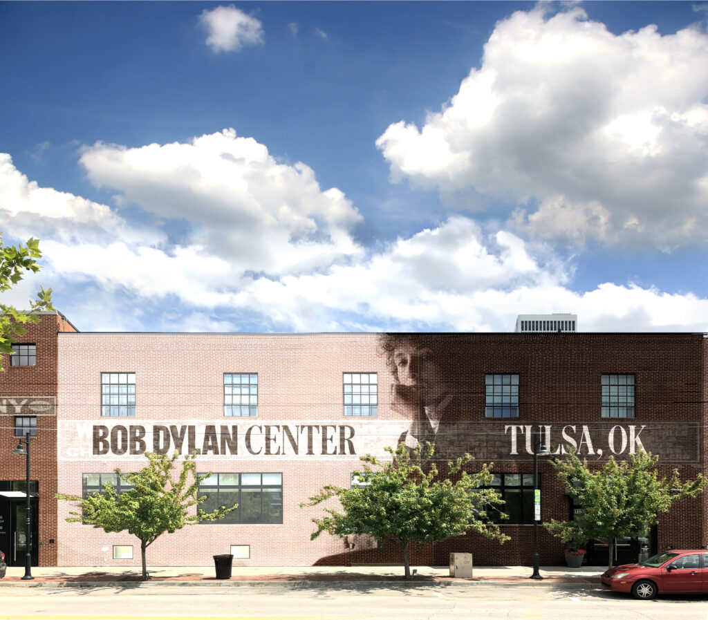 Fachada do Bob Dylan Center que será inaugurado em 2022 em Tulsa, nos Estados Unidos