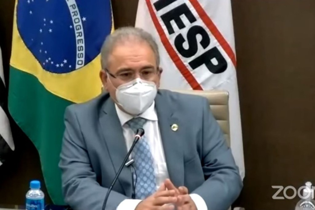 O ministro da Saúde, Marcelo Queiroga, na Fiesp