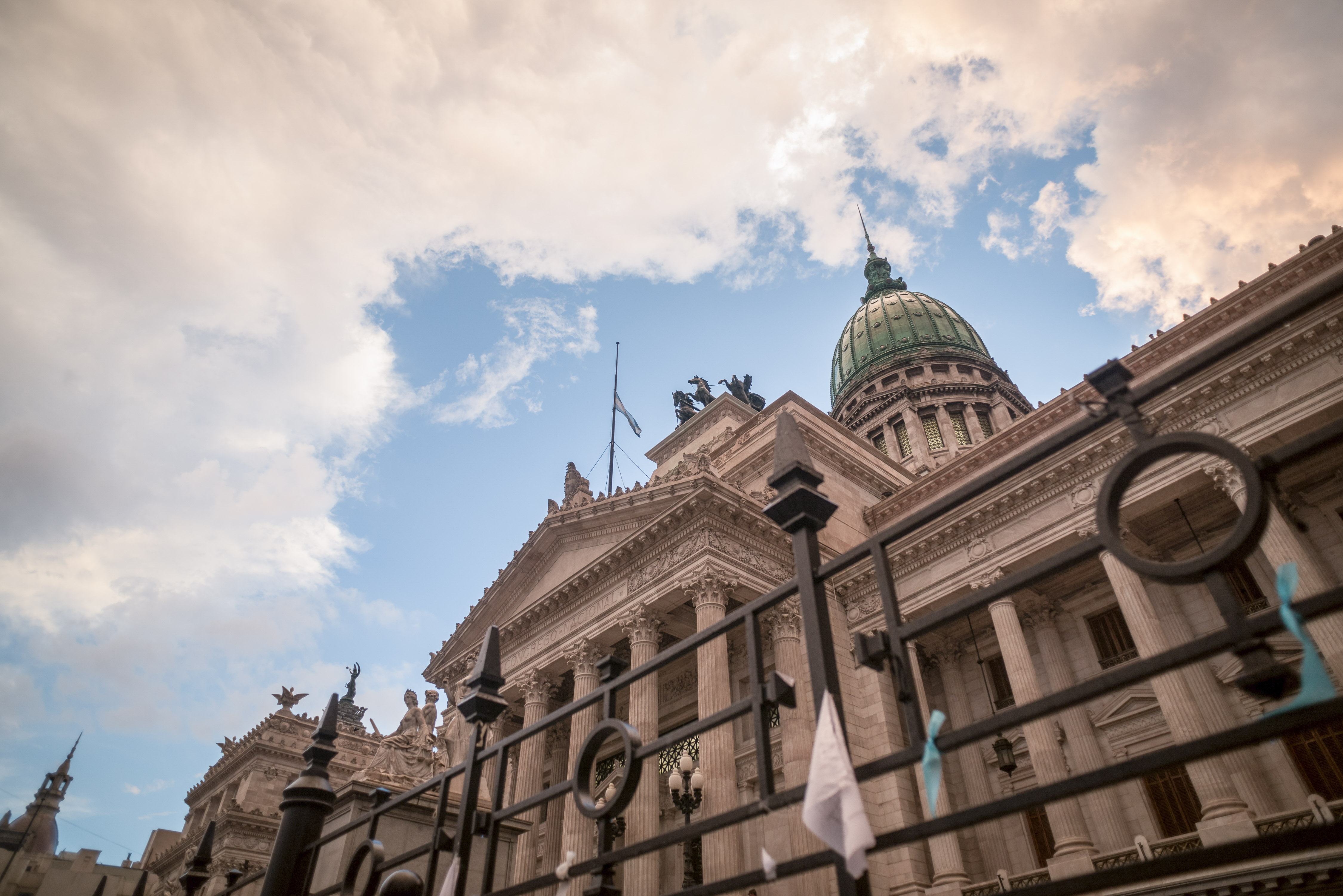 Argentina: Vista exterior de la fachada del Congreso