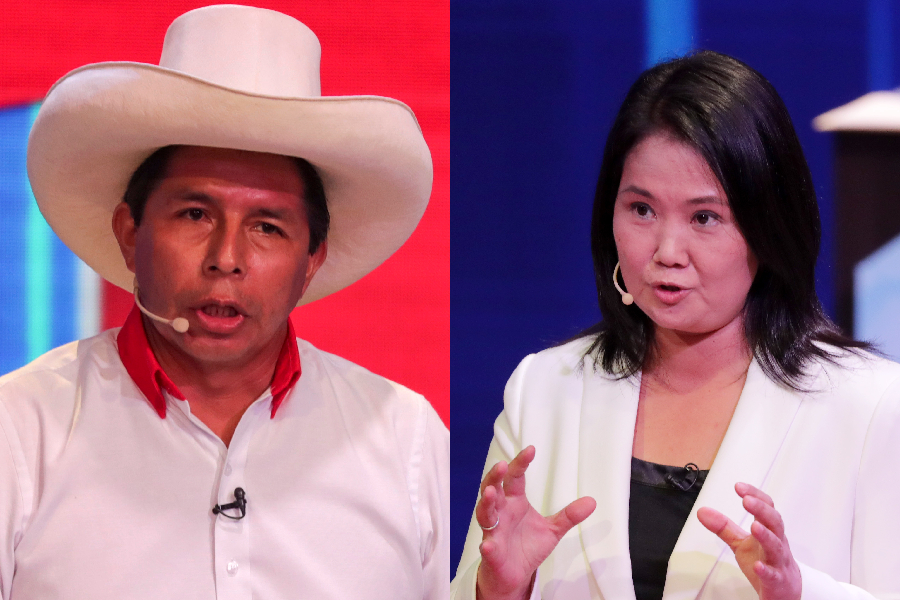 Pedro Castillo e Keiko Fujimori - Eleições Peru 2021 -