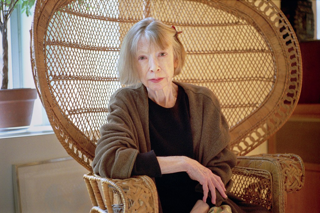 A escritora norte-americana, Joan Didion -