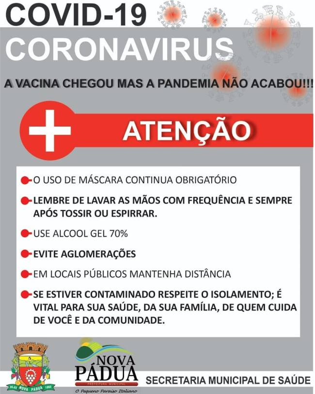 Material de divulgação da prefeitura de Nova Pádua