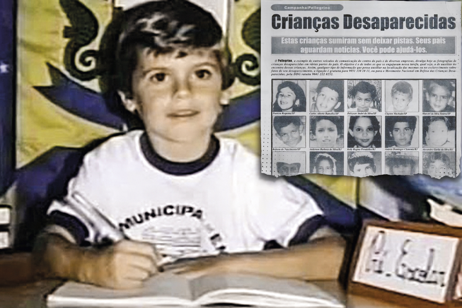 MISTÉRIO MACABRO - O menino Evandro (à esq.) e o drama das vítimas infantis no programa: revelações e denúncia de preconceito religioso -