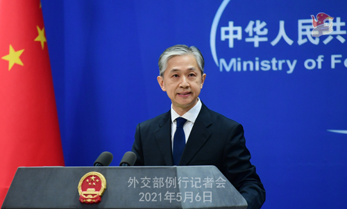 Porta-voz do Ministério das Relações Exteriores da China, Wang Wenbin - 06/05/2021