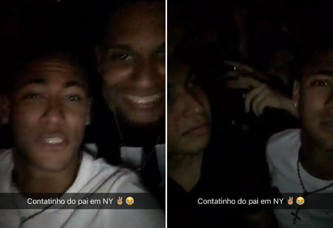 Neymar durante festa em NY