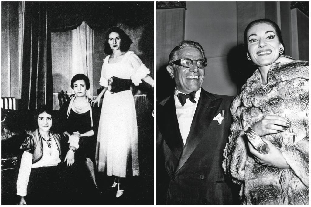 054_GBB00523.jpg DRAMAS PRIVADOS - Em 1940, com a mãe, Evangelia, que tentou prostituí-la, e a irmã, Jackie, e com o magnata Onassis, que a trocaria por Jacqueline Kennedy: ela sofreu humilhações e foi vítima até de abuso sexual -