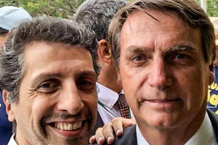 Joaquim Leite e Jair Bolsonaro.jpg NOVO TITULAR - Leite, com o presidente: conselheiro por mais de duas décadas de entidade ruralista -