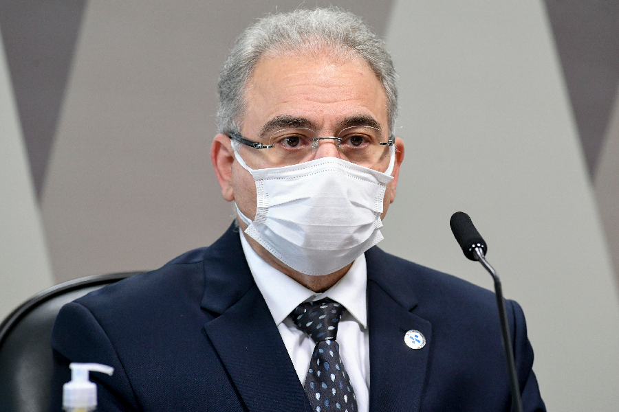O ministro da Saúde, Marcelo Queiroga, durante depoimento na CPI da Pandemia - 08/06/2021 -