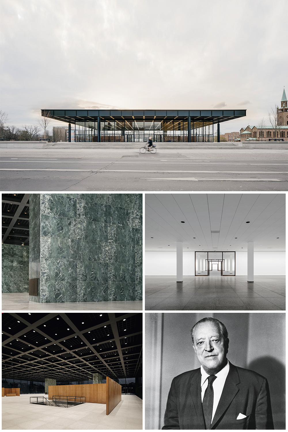 MENOS É MAIS - A fachada da galeria e o pavilhão principal, além de salas internas: o legado do arquiteto e professor da Bauhaus preservado -