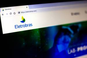 In this photo illustration the official Eletrobras website
