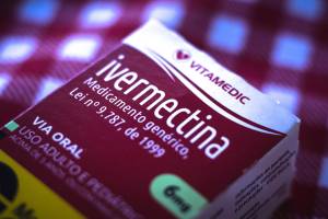 In this photo illustration a box of Ivermectina medicine