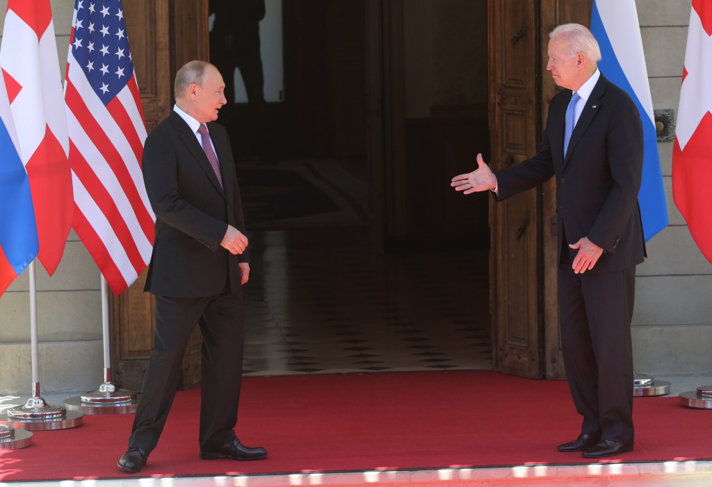 Vladimir Putin e Joe Biden se encontram em Genebra, Suíça - 16/06/2021