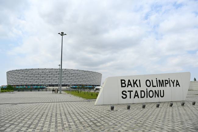 O estádio Olímpico de Baku, no Azerbaijão -