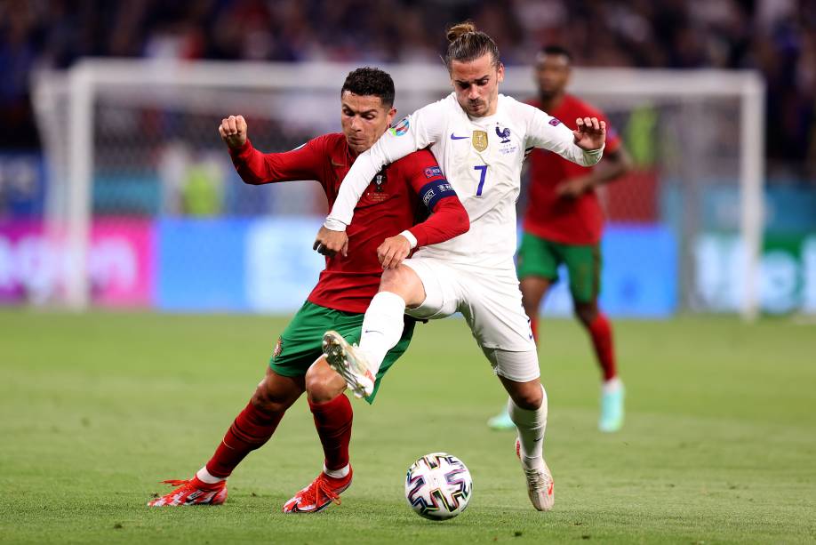 Cristiano Ronaldo e Griezmann dividem em Portugal x França