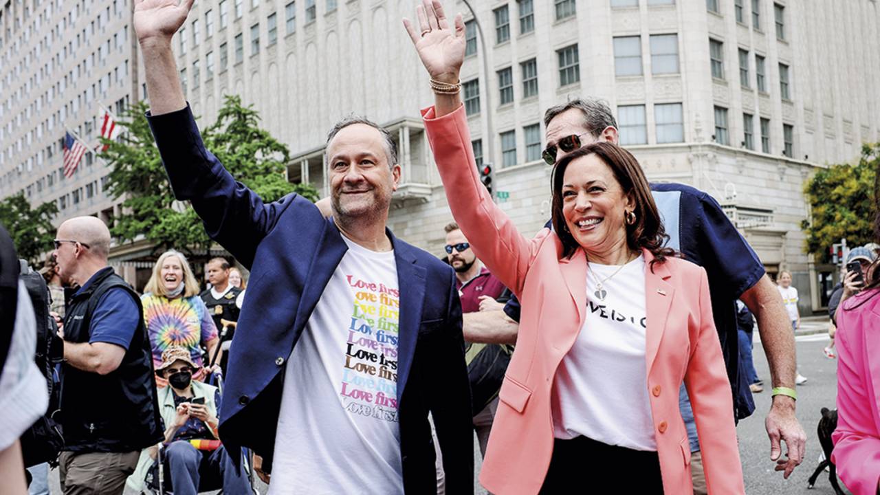 KAMALA HARRIS e DOUGLAS EMHOFF -