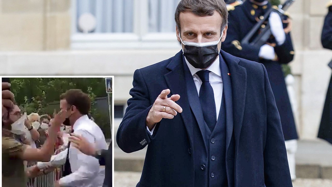 CONTATO INDESEJADO - Macron em campanha: agressão em turnê para “tomar o pulso” do povo -