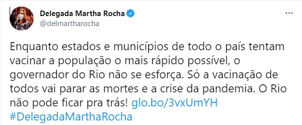 Martha Rocha ataca Cláudio Castro