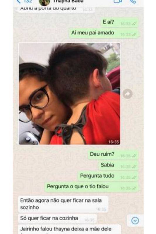 Trecho do chat em que babá de Henry narra tortura em tempo real à mãe da criança, Monique Medeiros