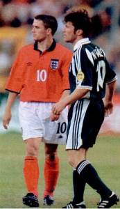 Owen e Matthâus, na Euro 2000