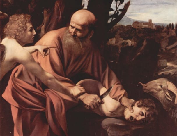 O sacrifício de Isaac - Caravaggio, 1603