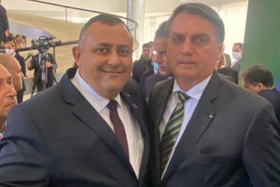 O deputado Márcio Labre com o presidente Jair Bolsonaro