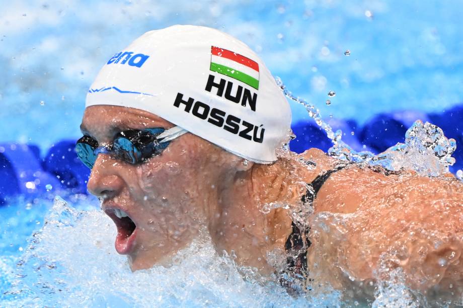 Katinka Hosszu, da Hungria, em prova dos 400m medley feminino -