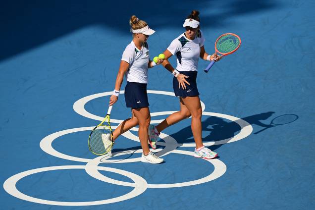 As tenistas brasileiras Laura Pigossi e Luisa Stefani -