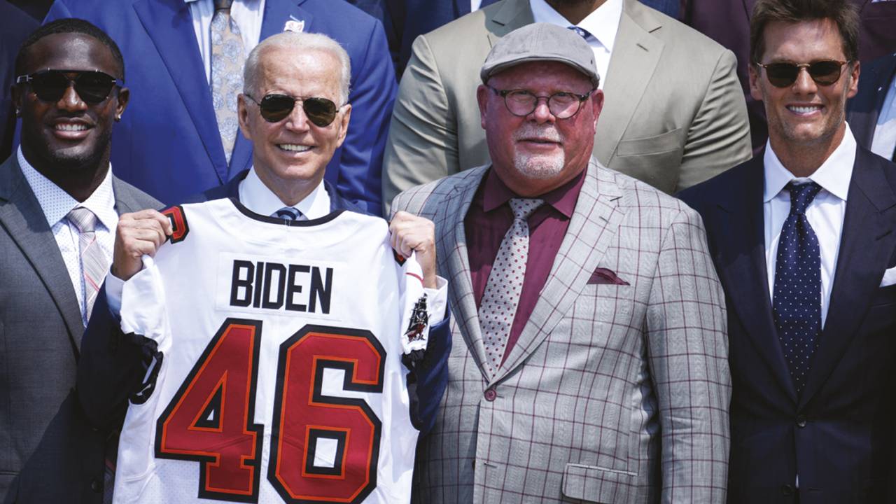 Tom Brady e Joe Biden -