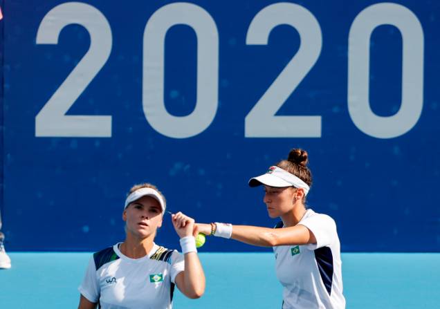 As tenistas brasileiras Laura Pigossi e Luisa Stefani -