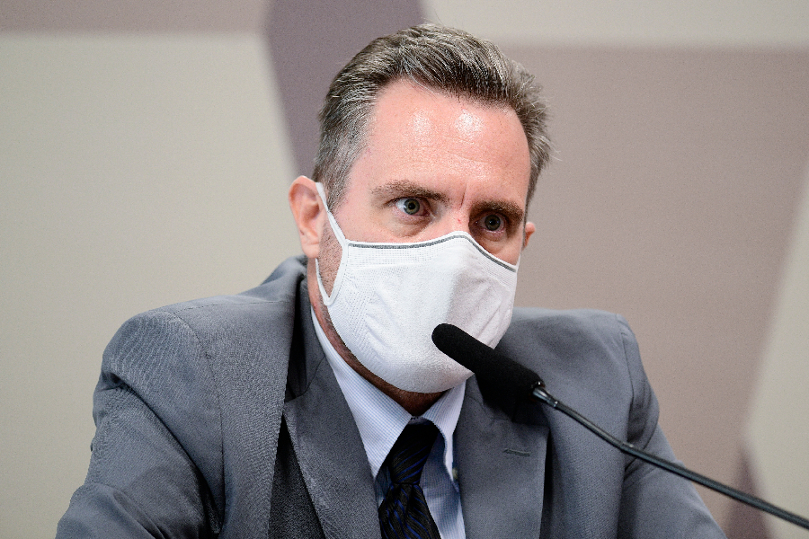 Representante da Davati Medical Supply, Luiz Paulo Dominguetti durante depoimento à CPI da Pandemia - 01/07/2021 -