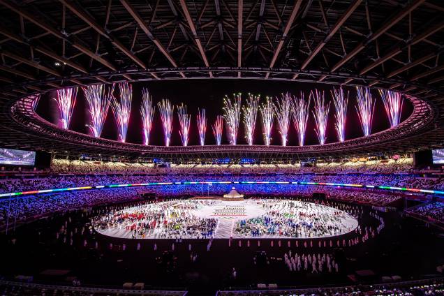 Cerimônia de abertura das Olimpíadas no estádio olímpico de Tóquio - Cerimônia de abertura das Olimpíadas no estádio olímpico de Tóquio -