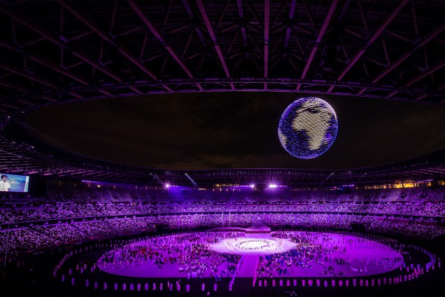 Cerimônia de abertura das Olimpíadas no estádio olímpico de Tóquio -