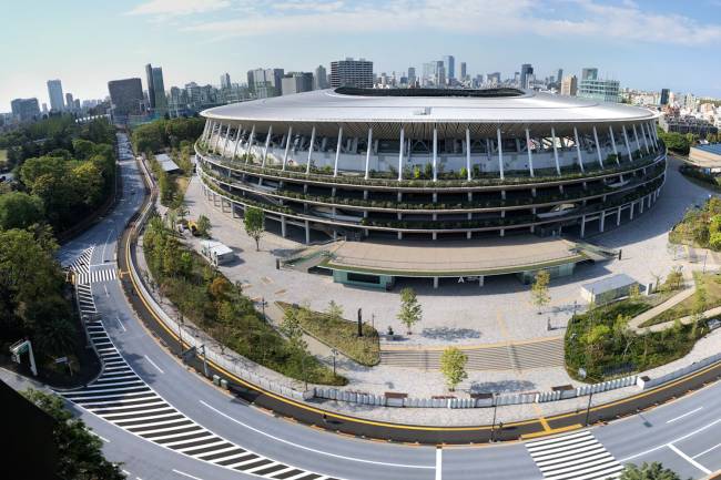 Estádio Kuma – Carlos Kato O estádio olímpico para esta edição dos Jogos de Tóquio é um projeto de Kengo Kuma