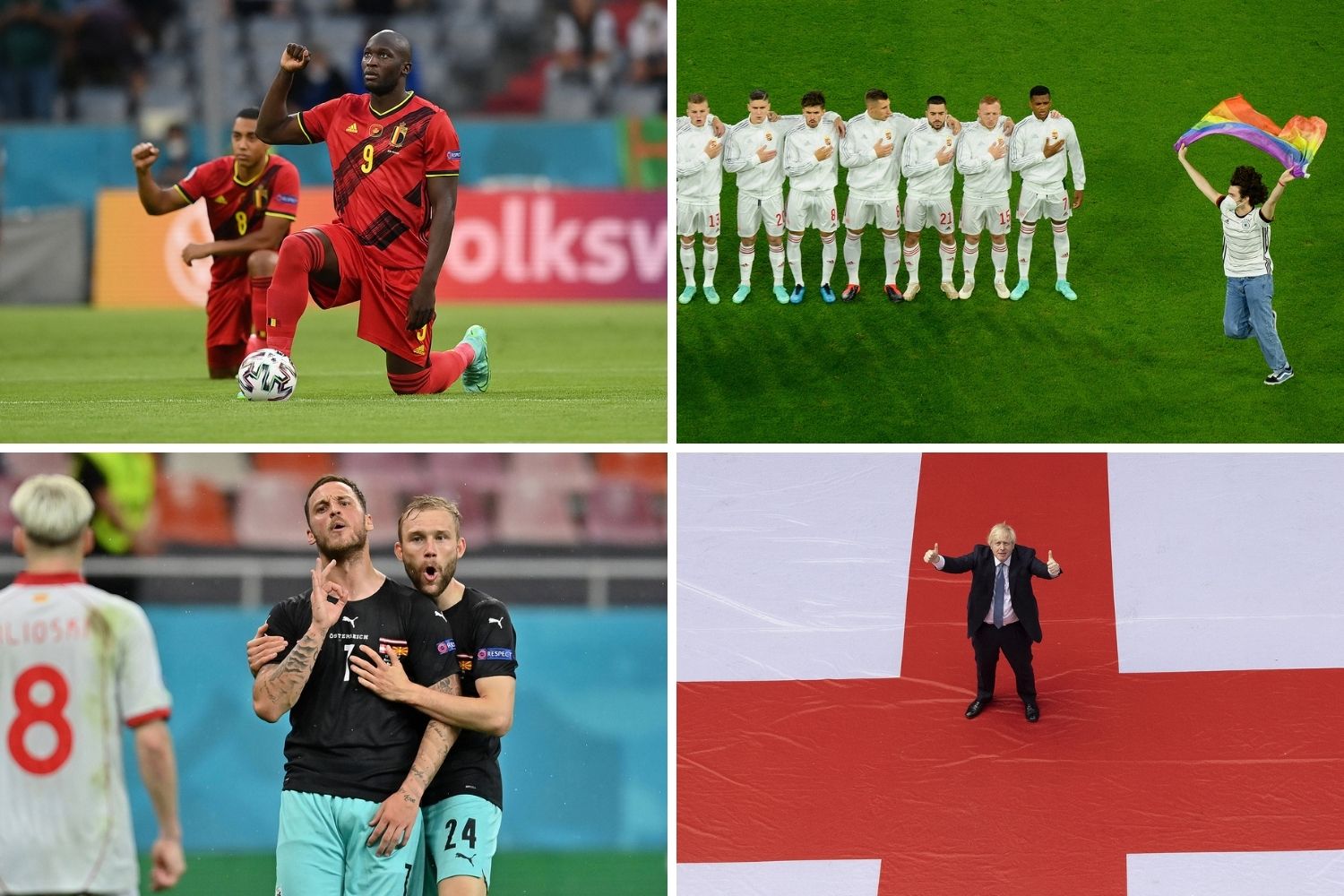 Racismo, movimento LGBT+, nazismo e nacionalismo foram temas relevantes nesta Eurocopa