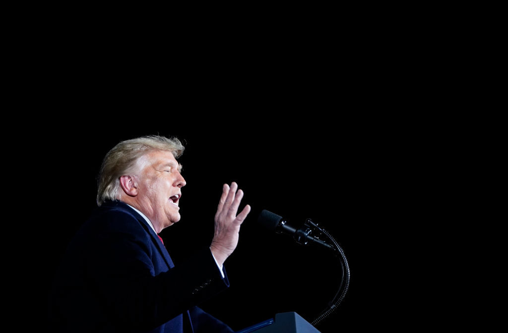 Ex-presidente americano Donald Trump participa de evento na Geórgia. 04/01/2021