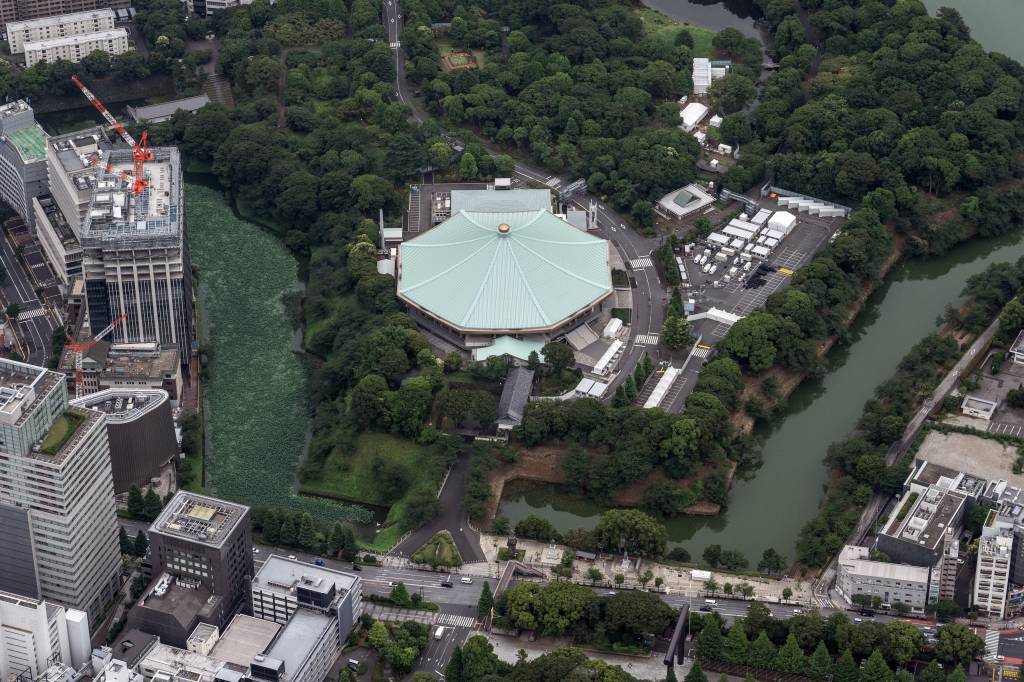 Final Preparations Are Made Ahead Of The Tokyo Olympics Imagem aérea do Budokan, no Japão