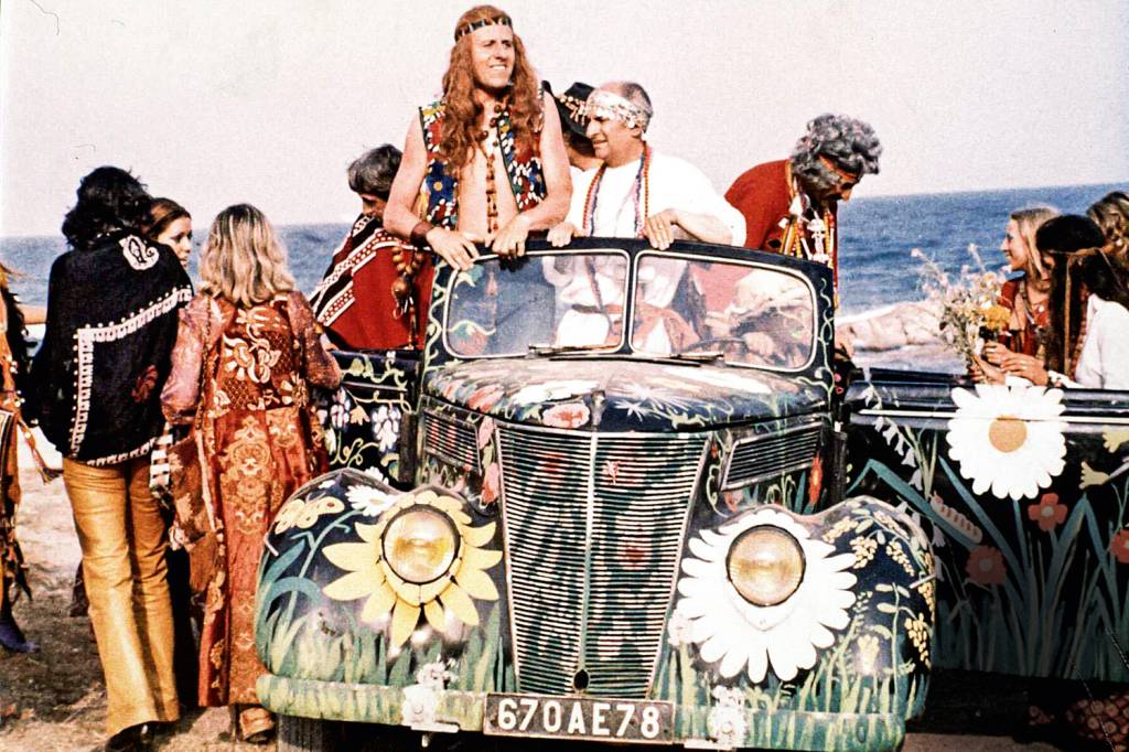 Balduin, Der Schrecken Von Saint Tropez, 1970Er, 1970S, Auto, Flower Power, Gendarme En Balade, Le, Hippies, Car, Flower Power PAZ E AMOR - Movimento hippie: influência decisiva na geração X -
