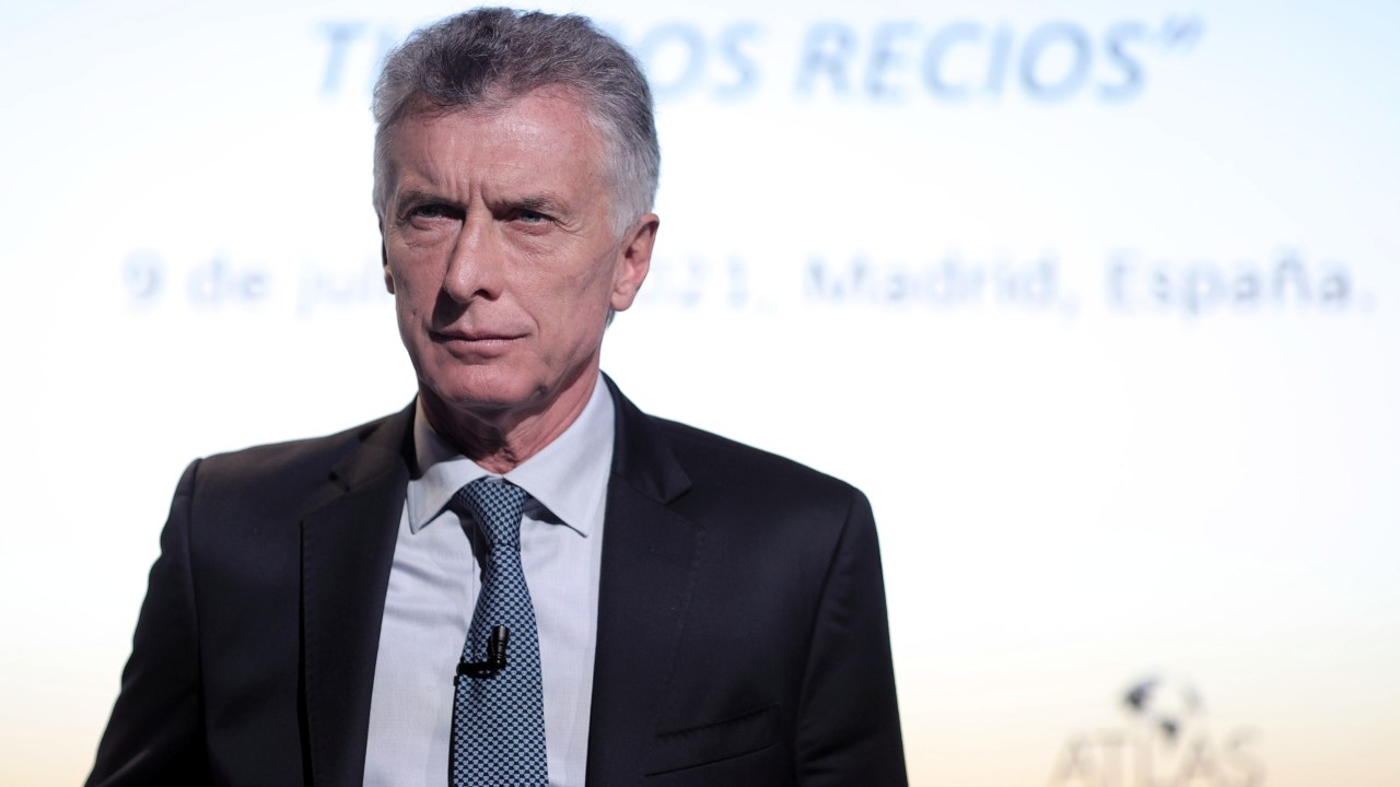 Ex-presidente argentino Mauricio Macri durante evento em Madri. 09/07/2021